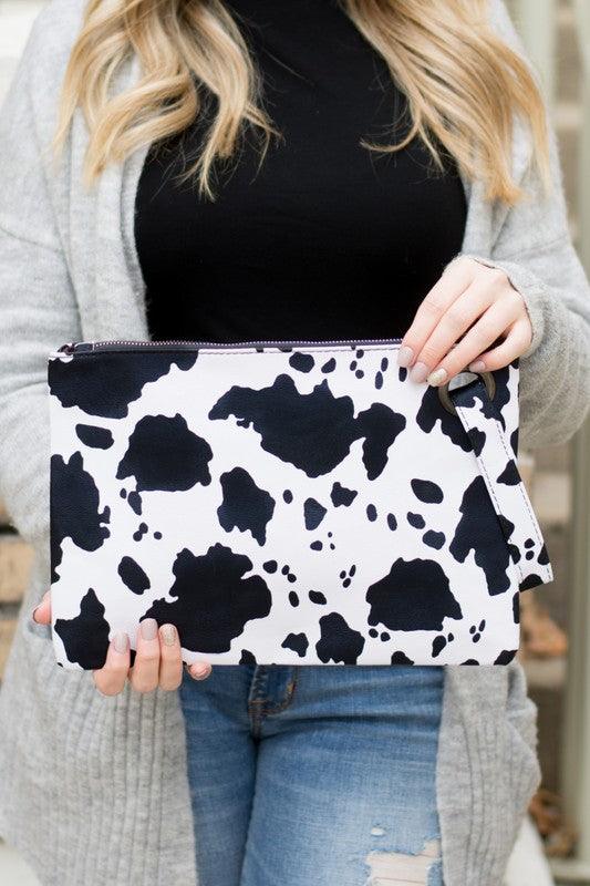 Cow Print Oversized Everyday Clutch - Studio 653