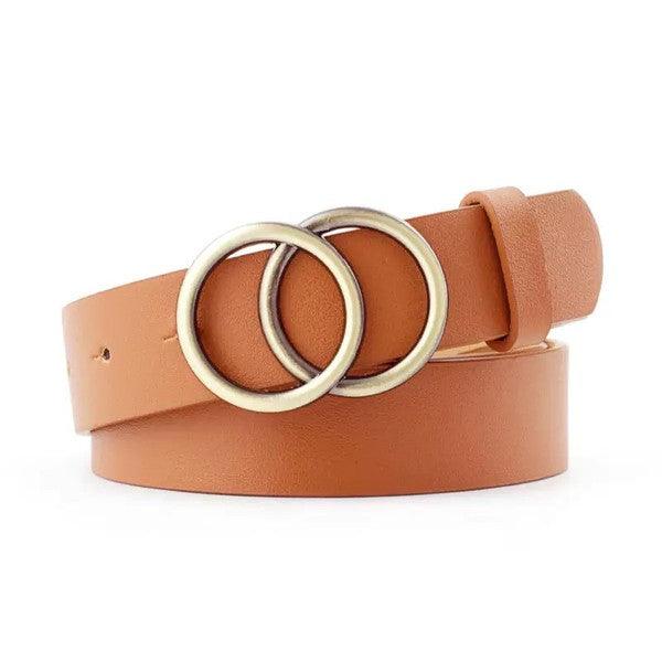 Vegan Leather Double O-Ring Belt - Studio 653