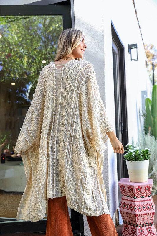 Embroidered Zig Zag Soft Kimono - Studio 653