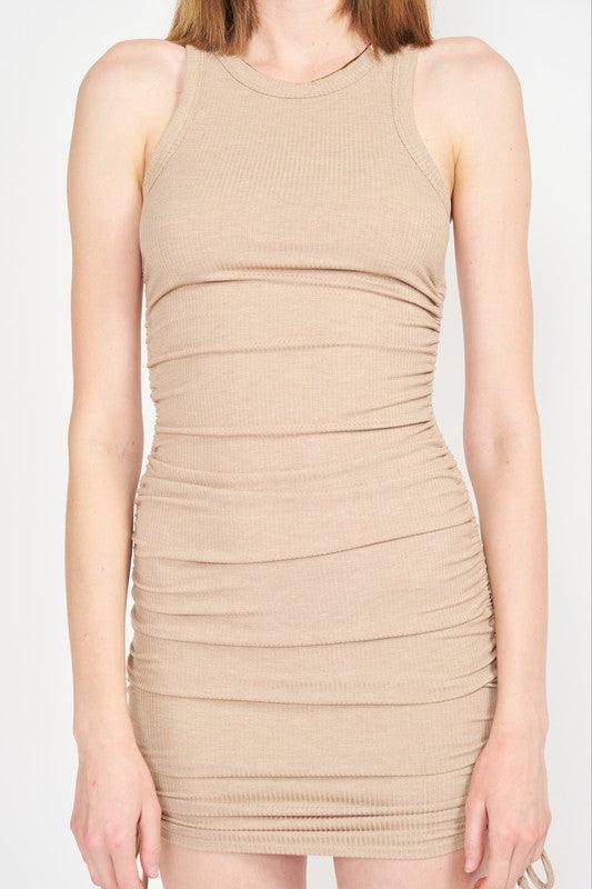 Racerback Ruched Mini Dress - Studio 653