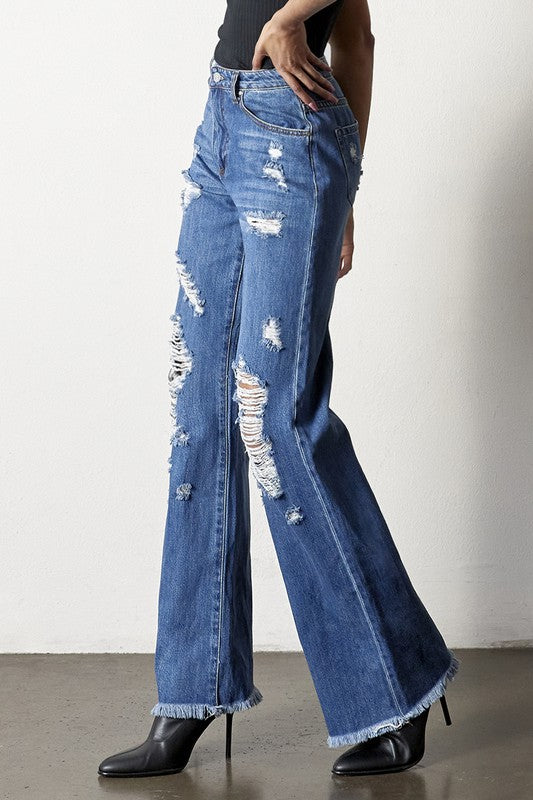 Insane Gene Distressed Boyfriend Jeans - Studio 653