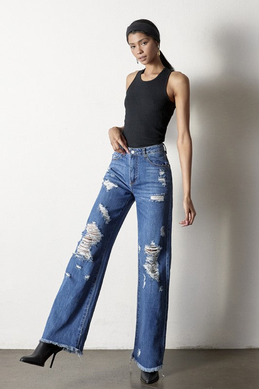 Insane Gene Distressed Boyfriend Jeans - Studio 653
