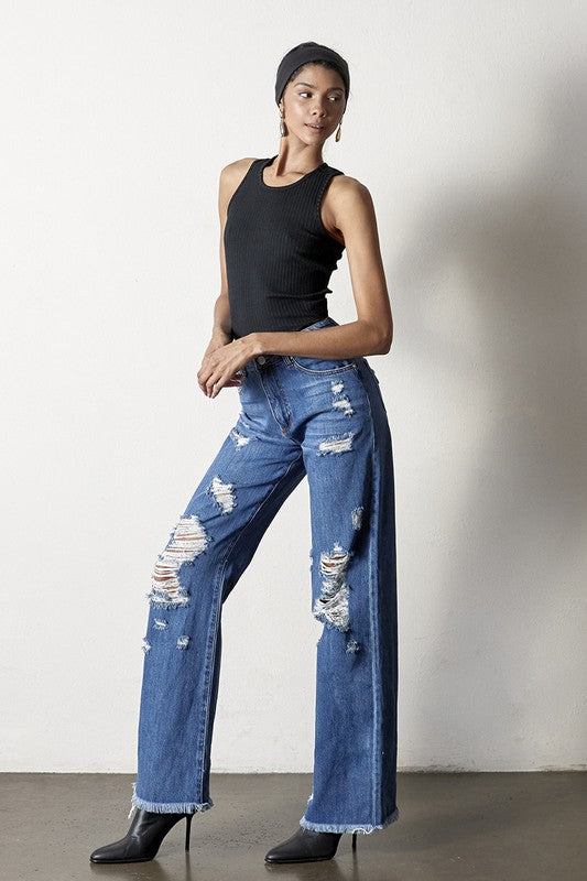 Insane Gene Distressed Boyfriend Jeans - Studio 653