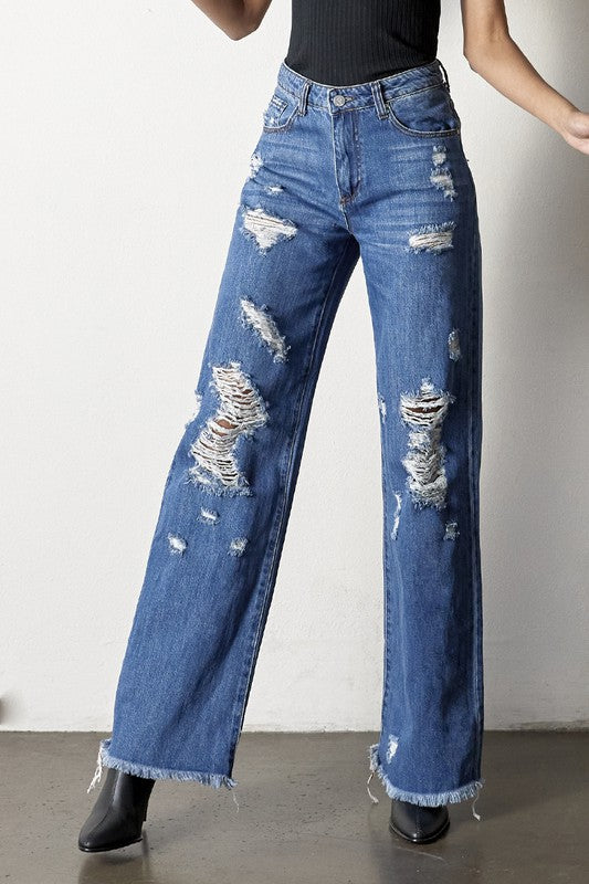 Insane Gene Distressed Boyfriend Jeans - Studio 653