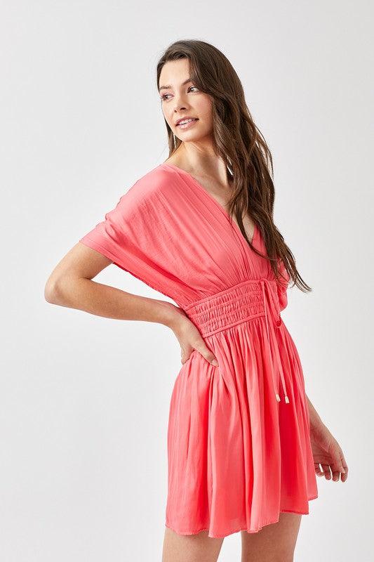 Smocked Waist Tassel Strap Dress - Studio 653