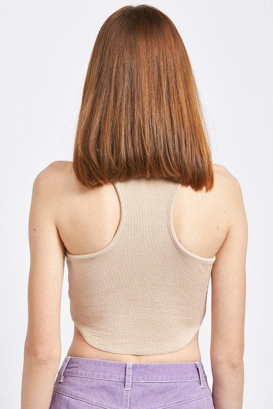 Racerback Cropped Tank Top - Studio 653