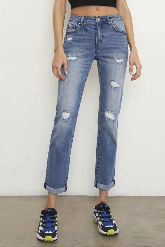 SLIM FIT BOYFRIEND JEANS - Studio 653