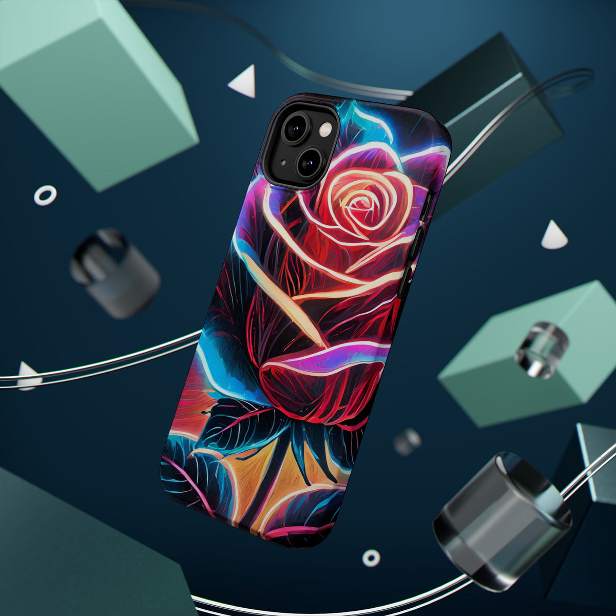 Neon Rose Magnetic Tough Phone Case - Studio 653