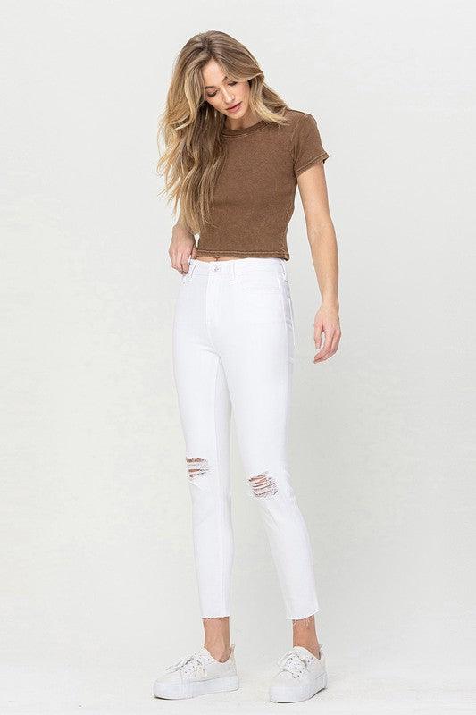 White High-Rise Skinny Jeans - Studio 653