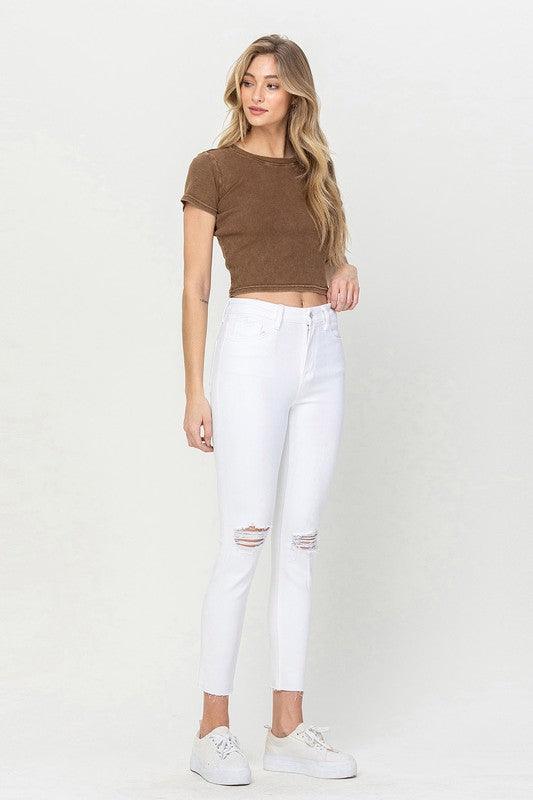 White High-Rise Skinny Jeans - Studio 653