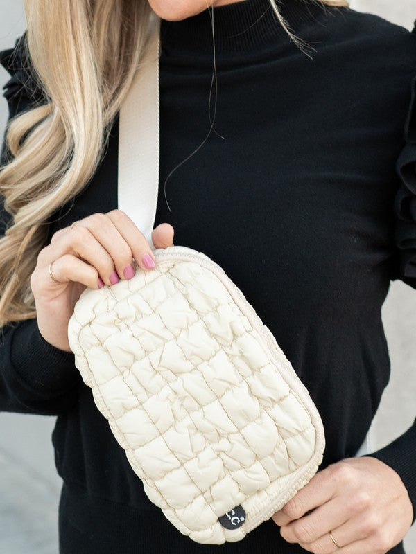 CC Quilted Puffer Belt Fanny Bag