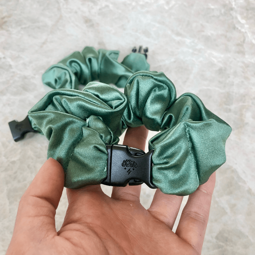 Buckle Scrunchie - Vibrant Solid Colors - No Snagging, No Tangles - Studio 653