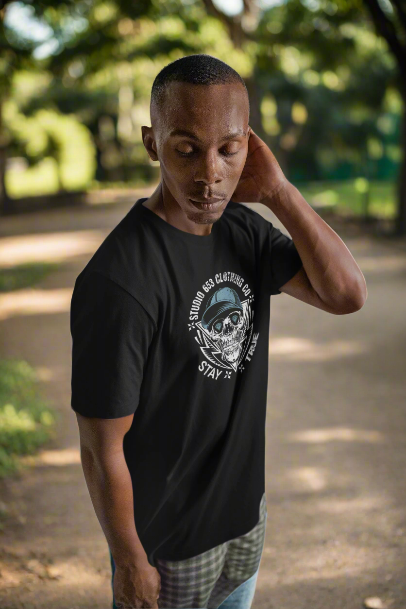 Vintage Diamond Skull Graphic Tee