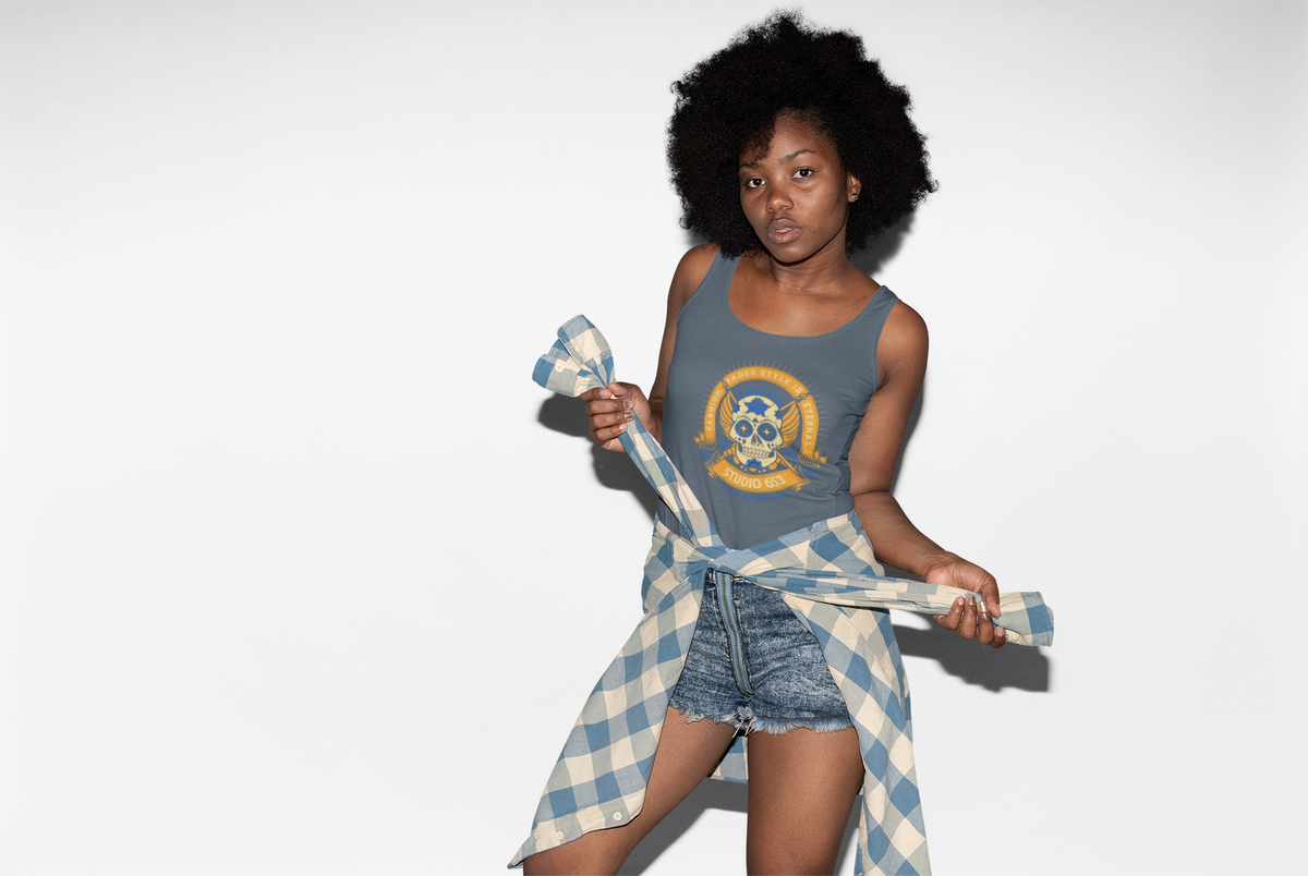 Sugar Skull Vintage Graphic Racerback Tank