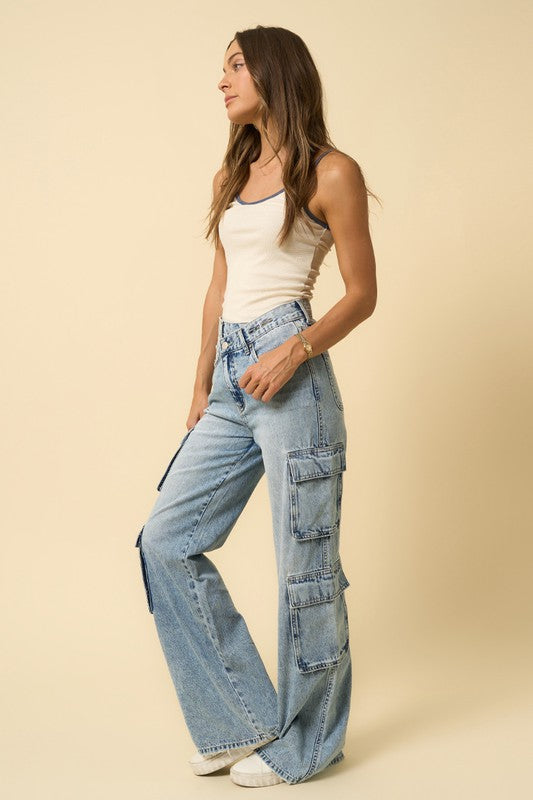 Insane Gene Crossover Relaxed Cargo Jeans - Studio 653