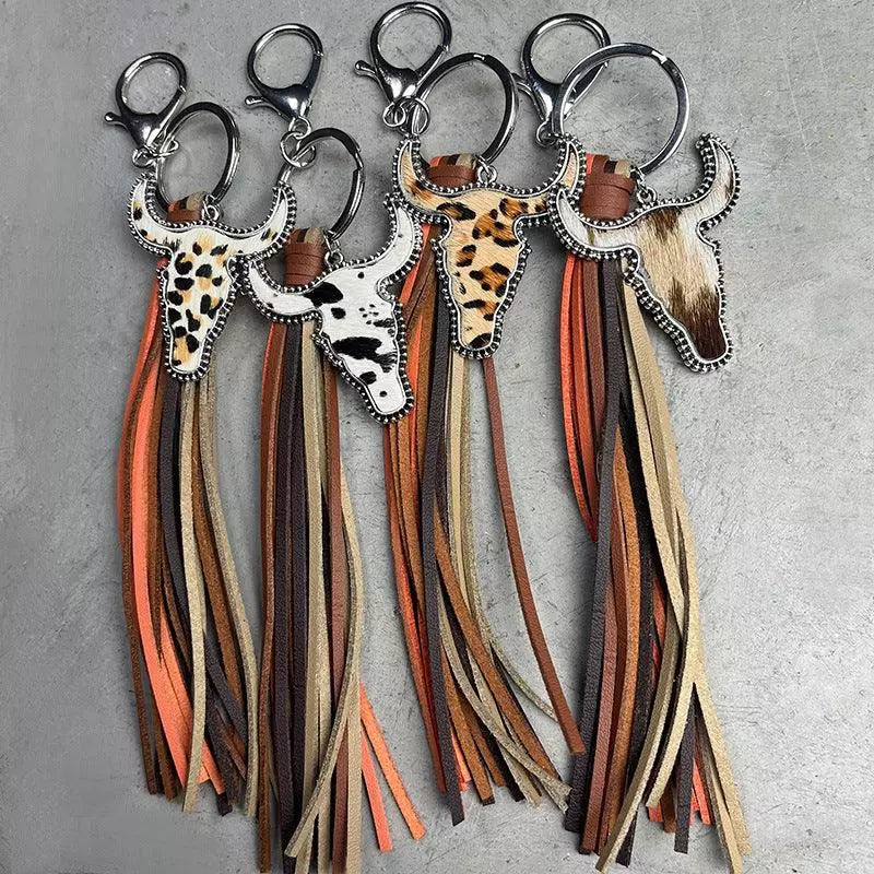 Bull Shape Fringe Key Chain - Studio 653