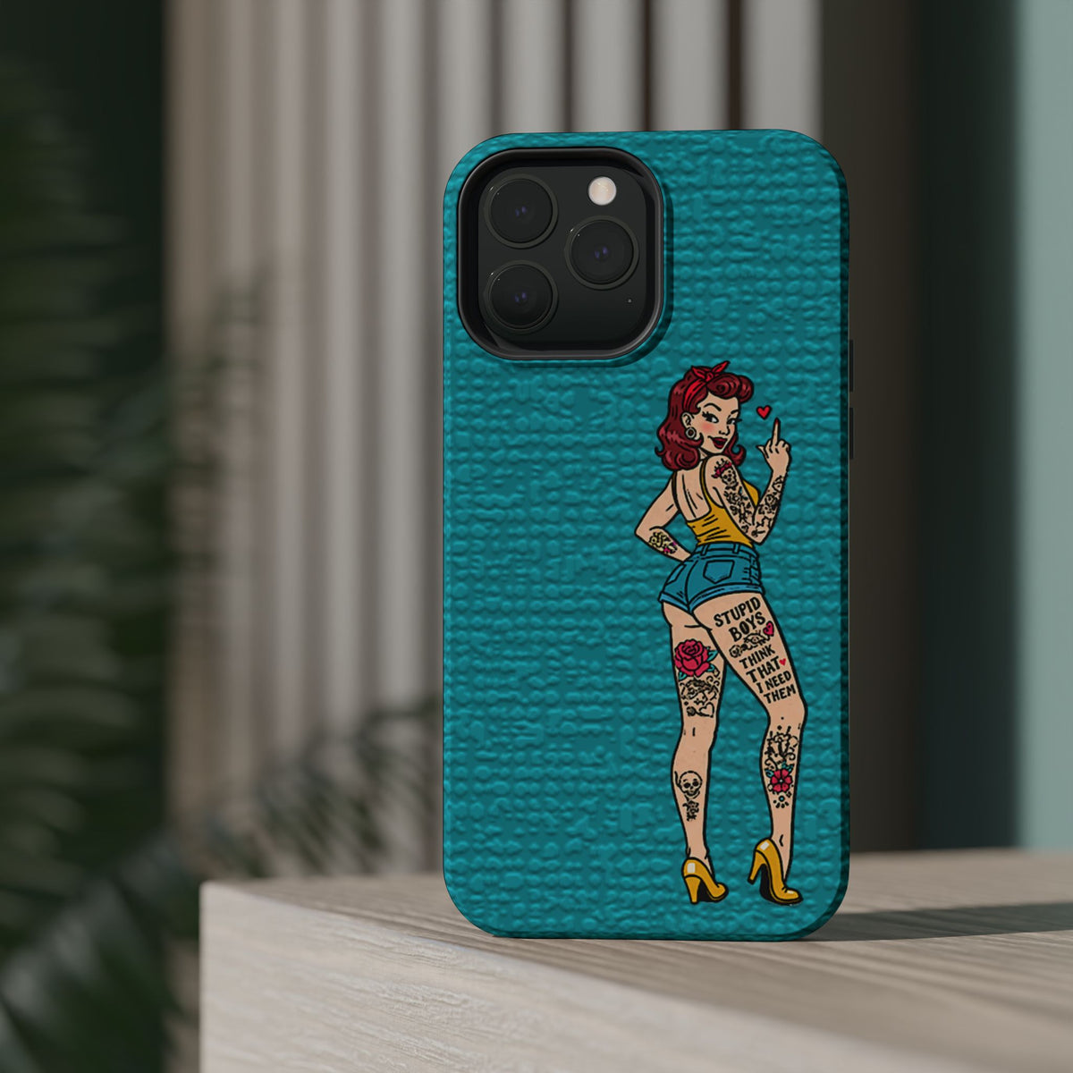 Sassy Pin-Up Stupid Boys Magnetic Tough Phone Case - Studio 653