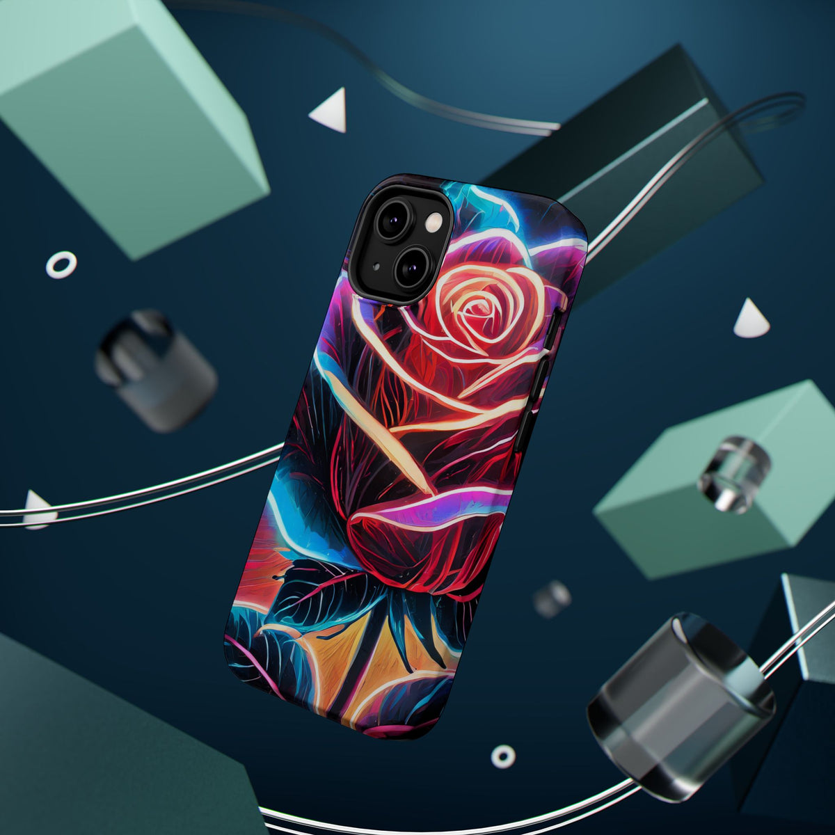 Neon Rose Magnetic Tough Phone Case - Studio 653