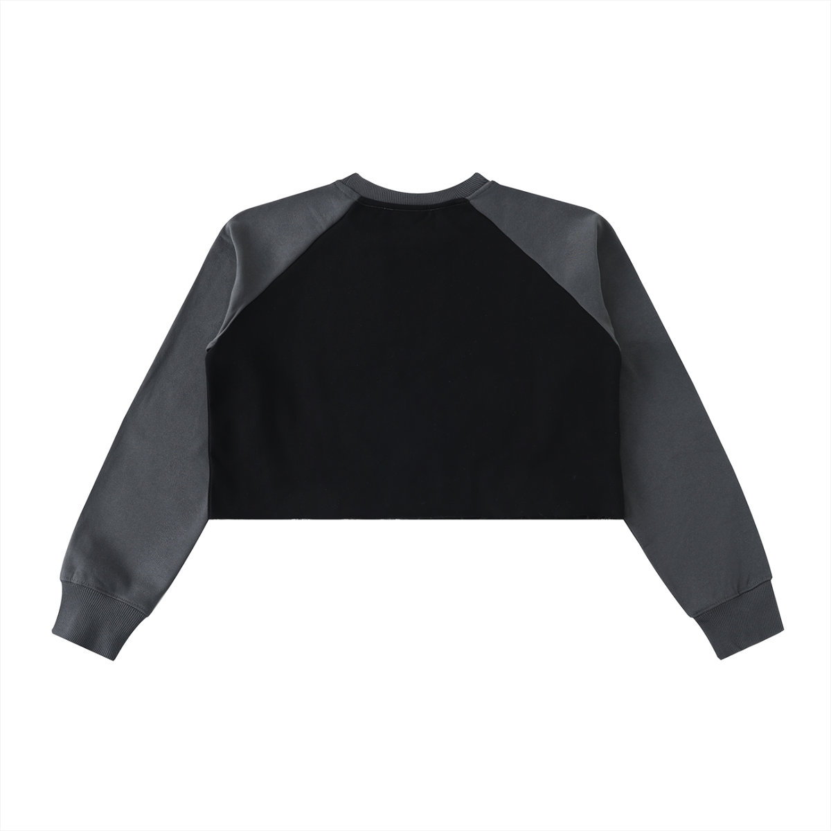 Anti-Social Raw-Hem Color-Block Raglan Crop Sweatshirt - Studio 653