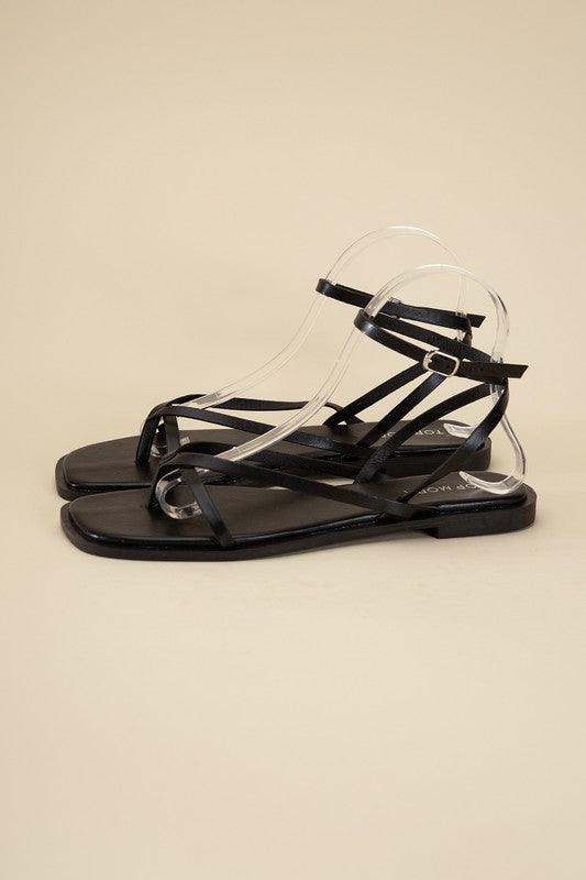 Elio Flat Strappy Sandal - Studio 653