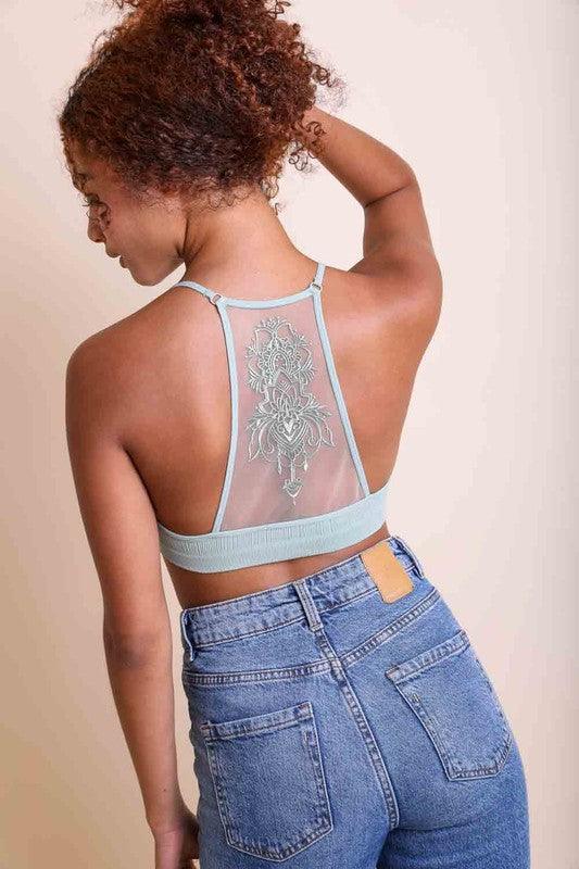 Tattoo Mesh Racerback Bralette - Studio 653