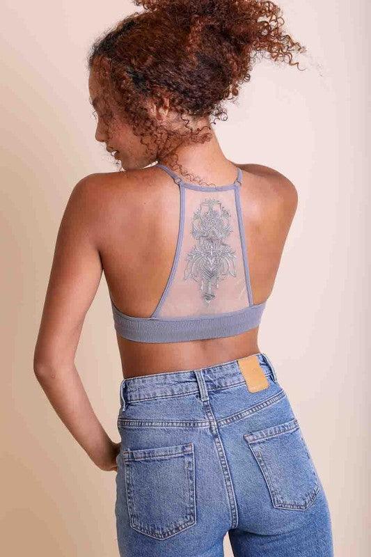 Tattoo Mesh Racerback Bralette - Studio 653