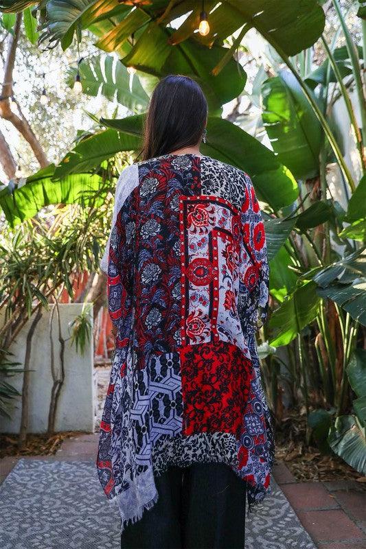 Boho Floral Patchwork Kimono - Studio 653