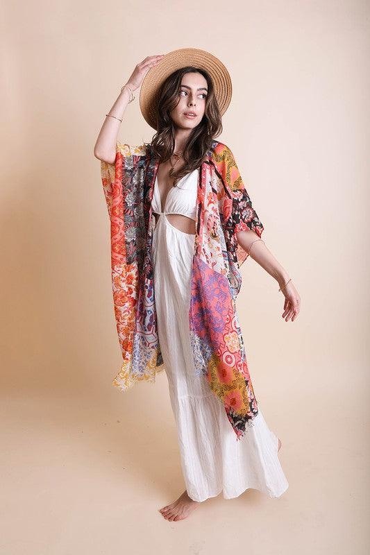 Boho Floral Patchwork Kimono - Studio 653