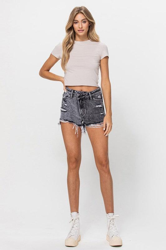 Super High-Rise 2 Toned Jean Short - Studio 653