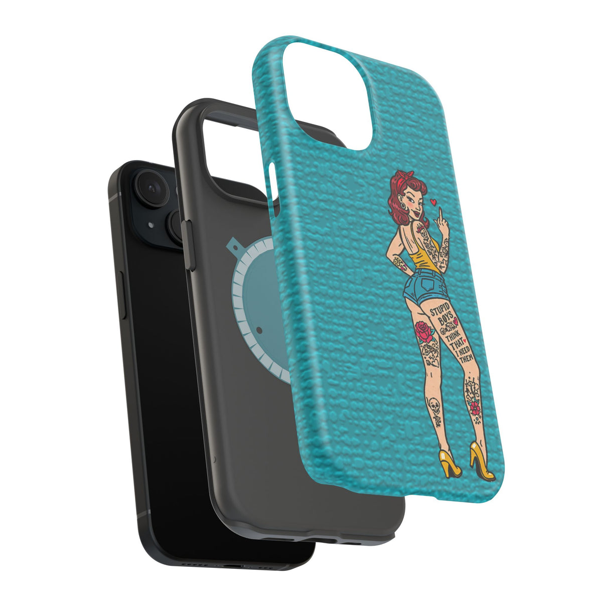 Sassy Pin-Up Stupid Boys Magnetic Tough Phone Case - Studio 653