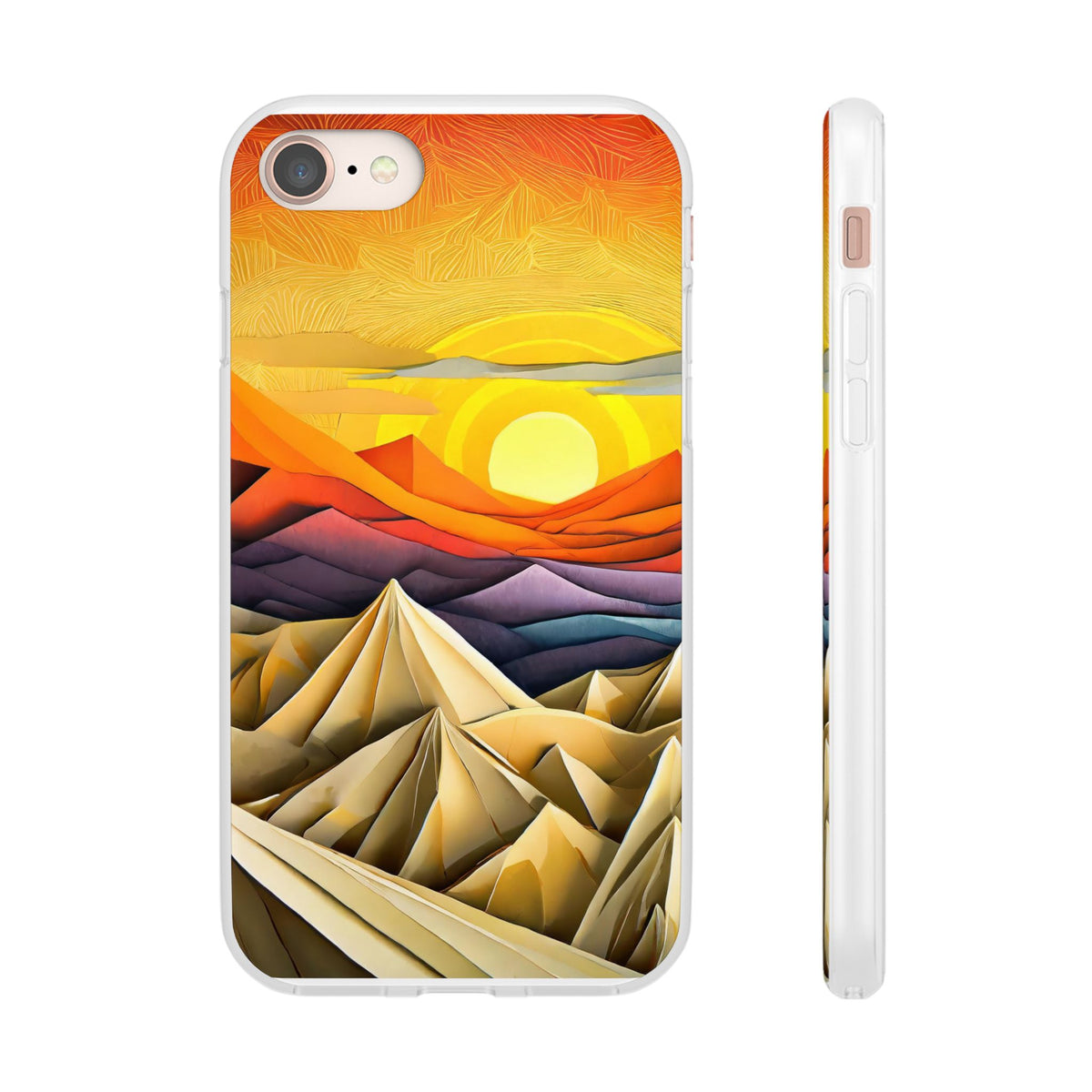Vibrant Sunset Mountain Flexi Phone Case