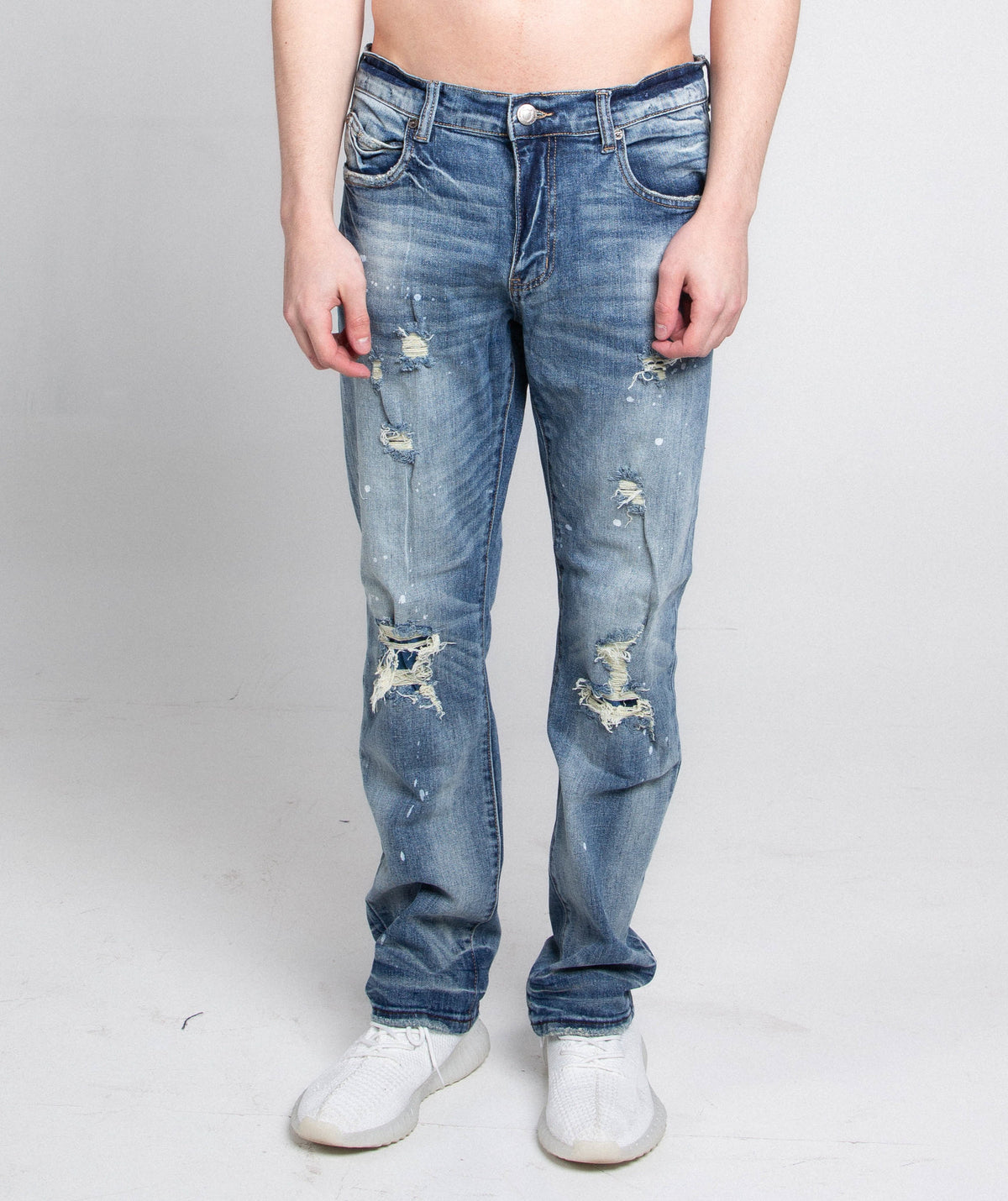 Men's Mid-Rise Distressed Skinny Jean - Studio 653