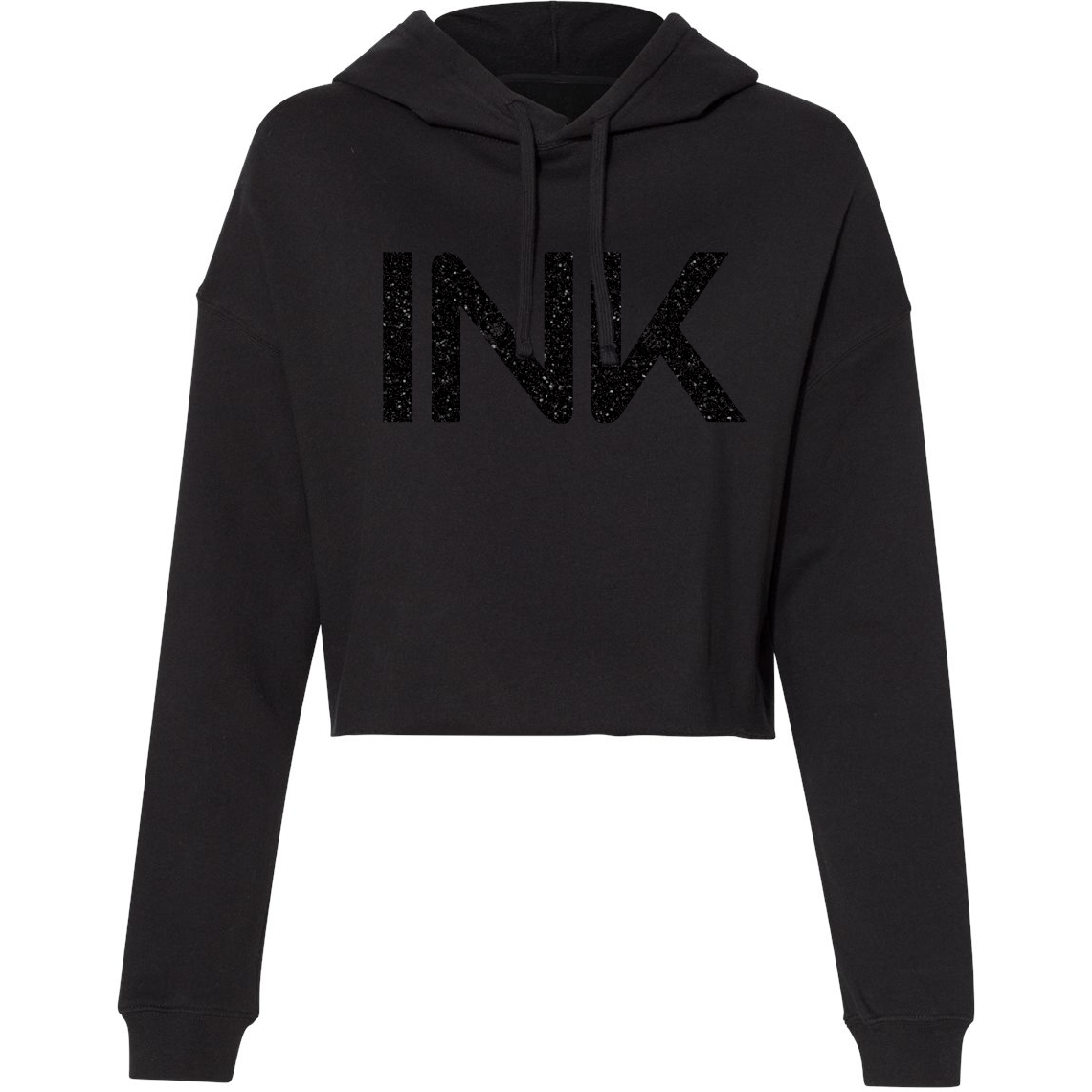 InkAddict INK Glitter Women's Cropped Hoodie - Studio 653