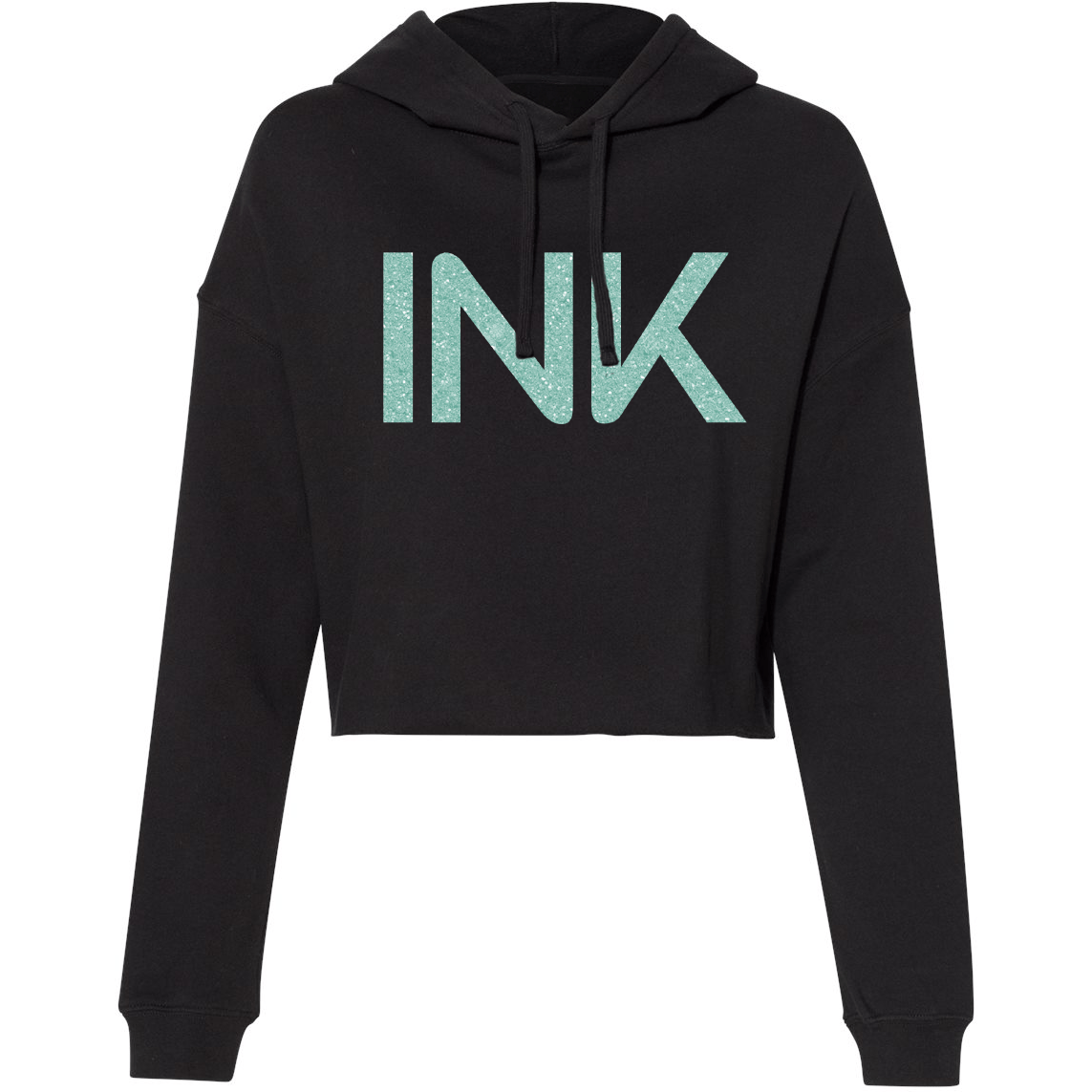 InkAddict INK Glitter Women's Cropped Hoodie - Studio 653
