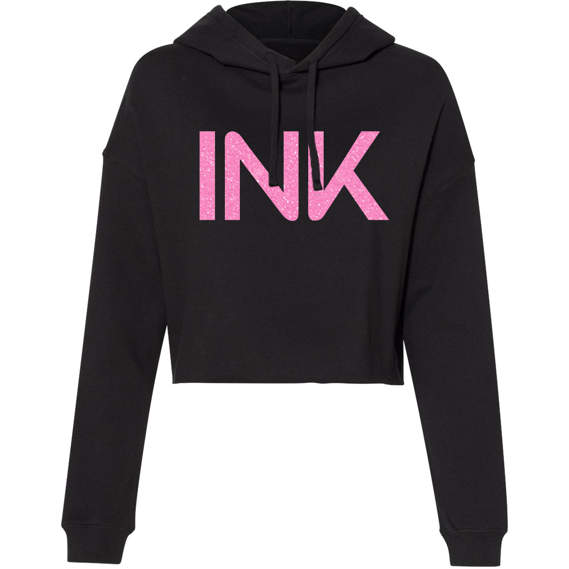 InkAddict INK Glitter Women's Cropped Hoodie - Studio 653