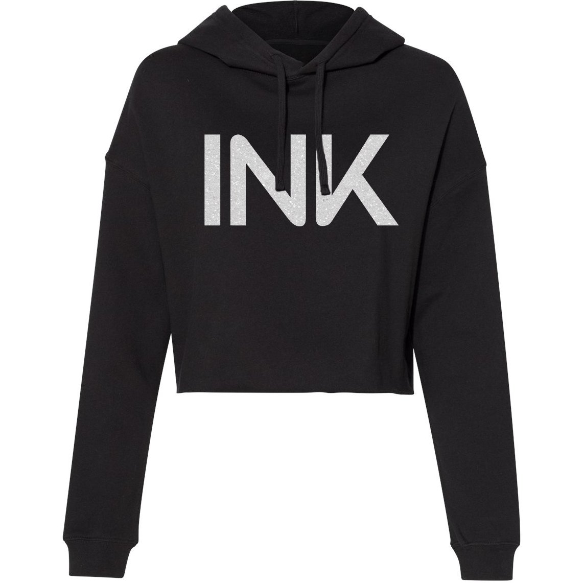 InkAddict INK Glitter Women's Cropped Hoodie - Studio 653