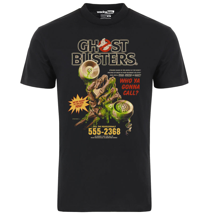 Ghost Busters Who You Gonna Call Distressed Graphic Tee Shirt