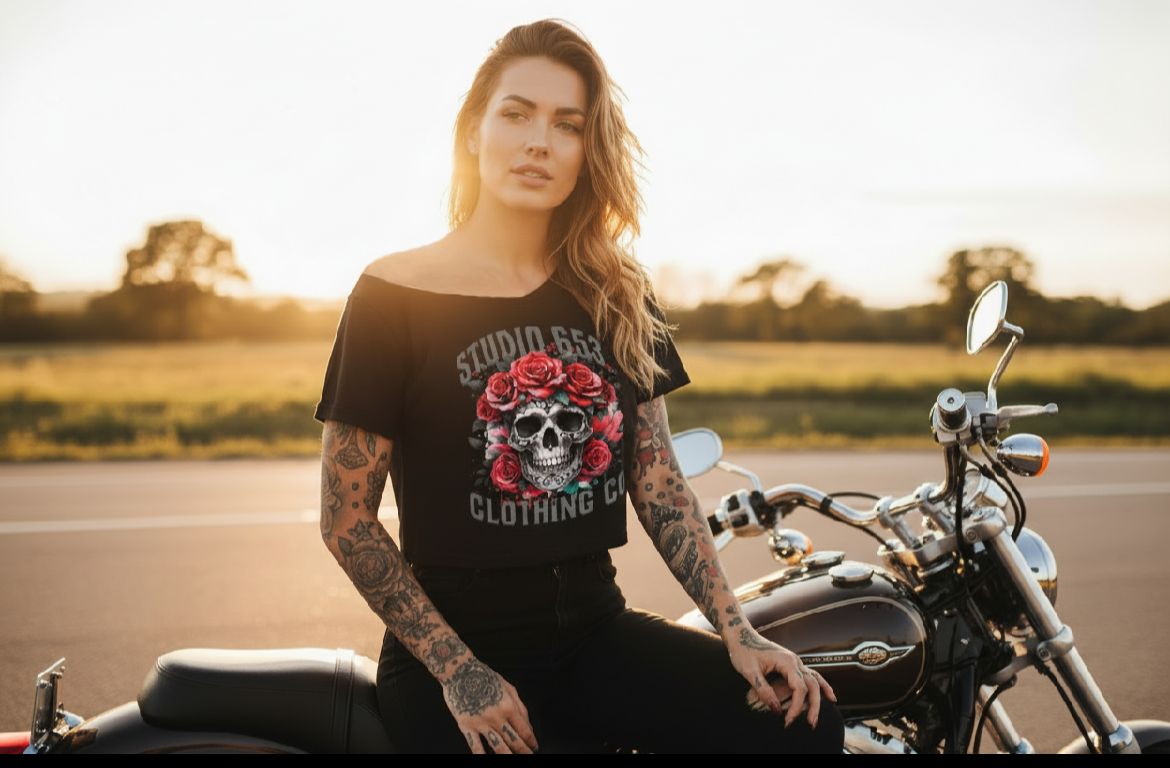 Studio 653 Off Shoulder Oversized Cotton Tee