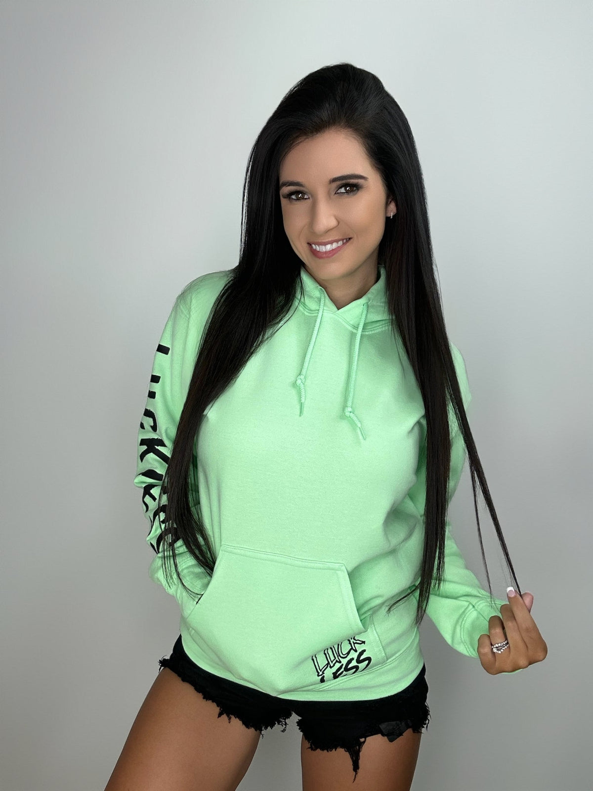 Lil Bit Of Devil in these Angel Eyes Hoodie - Studio 653