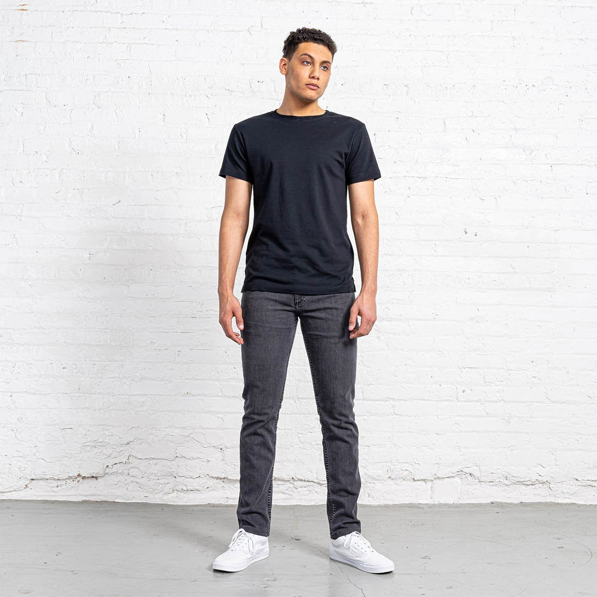 Slim Fit Grey Wash Jeans - Studio 653