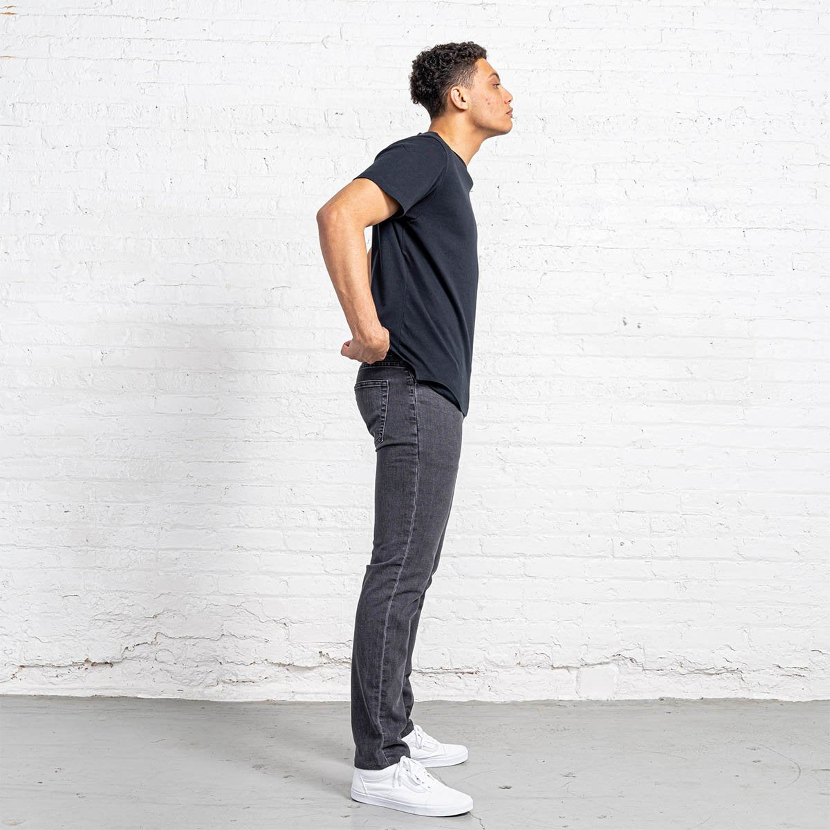 Slim Fit Grey Wash Jeans - Studio 653