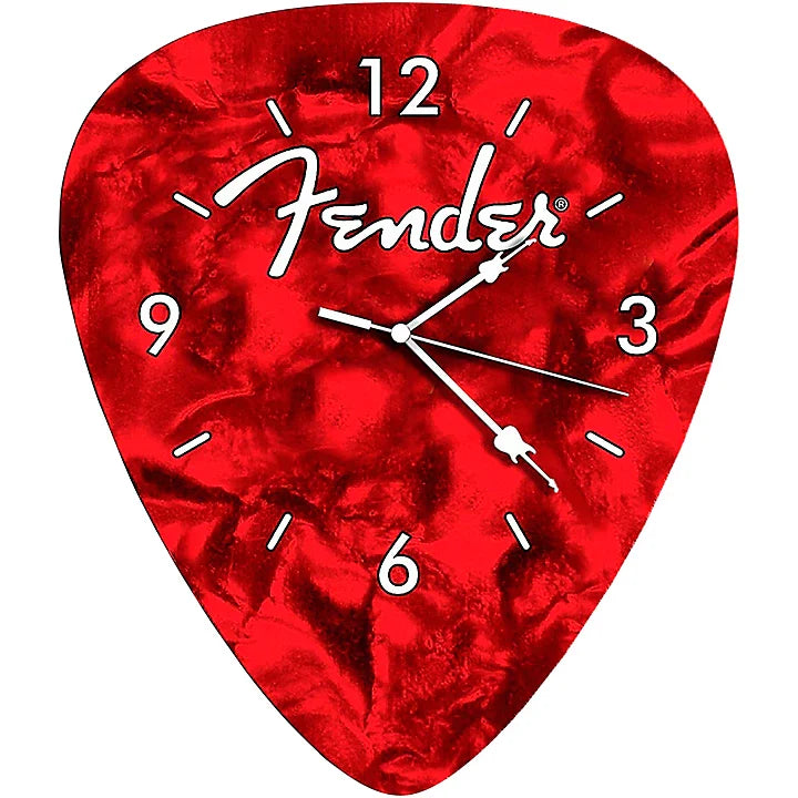 Fender Guitar Pick Wall Clock Red - Studio 653