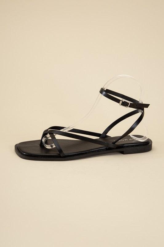 Elio Flat Strappy Sandal - Studio 653