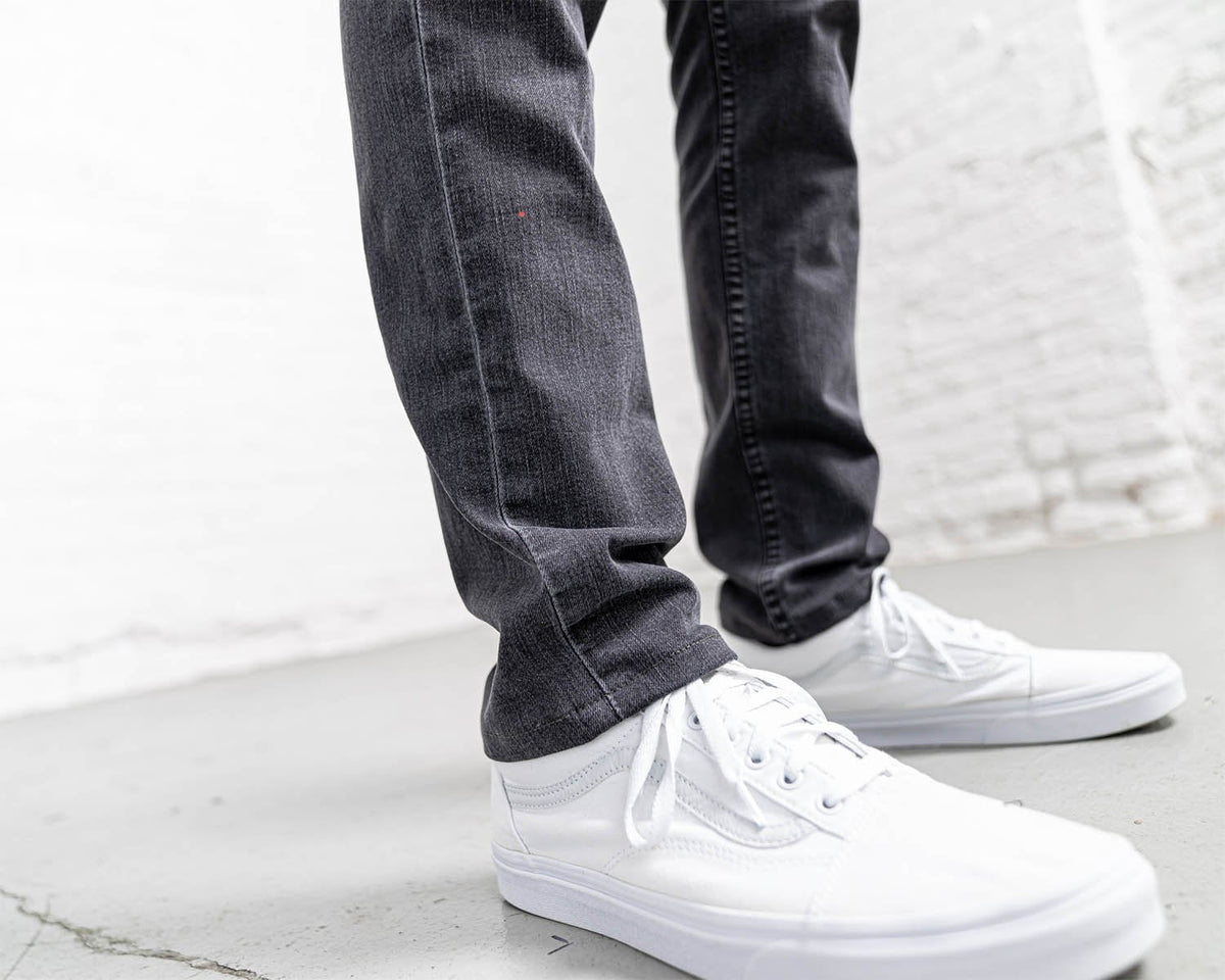 Slim Fit Grey Wash Jeans - Studio 653