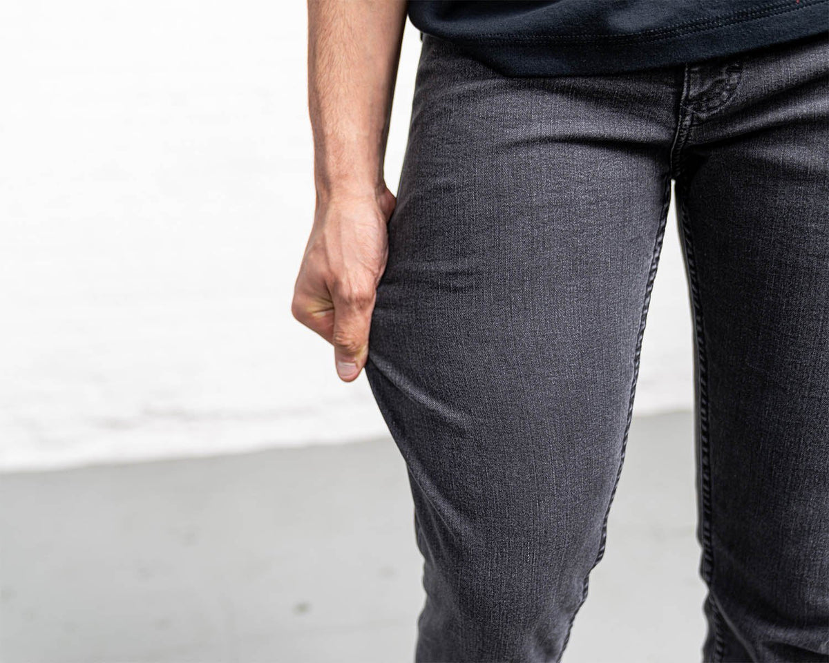 Slim Fit Grey Wash Jeans - Studio 653