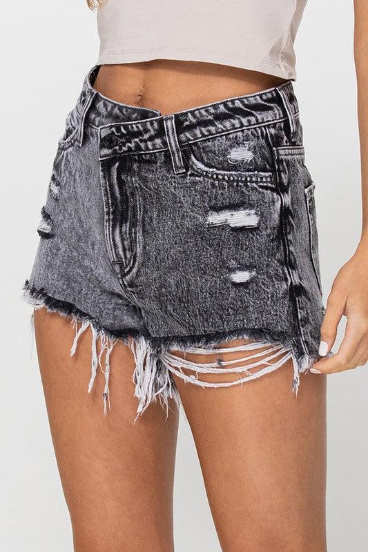 Super High-Rise 2 Toned Jean Short - Studio 653