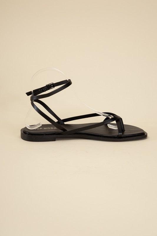 Elio Flat Strappy Sandal - Studio 653