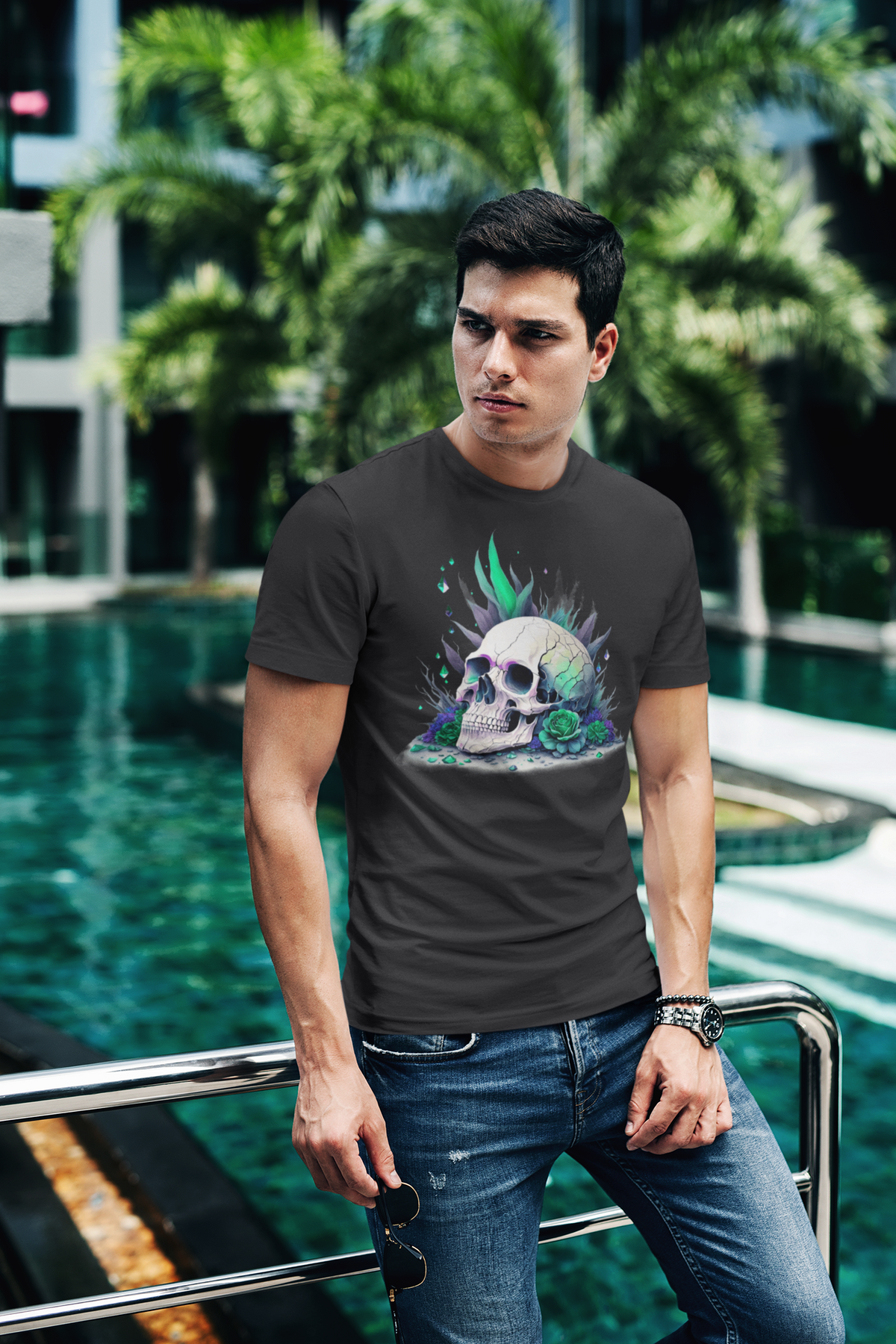 Neon Skull Graphic Tee
