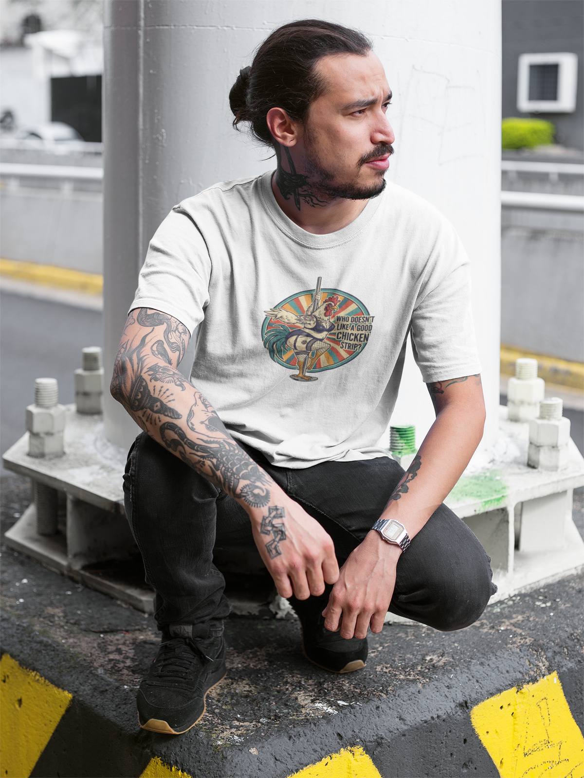 Retro Chicken Strip Graphic Tee