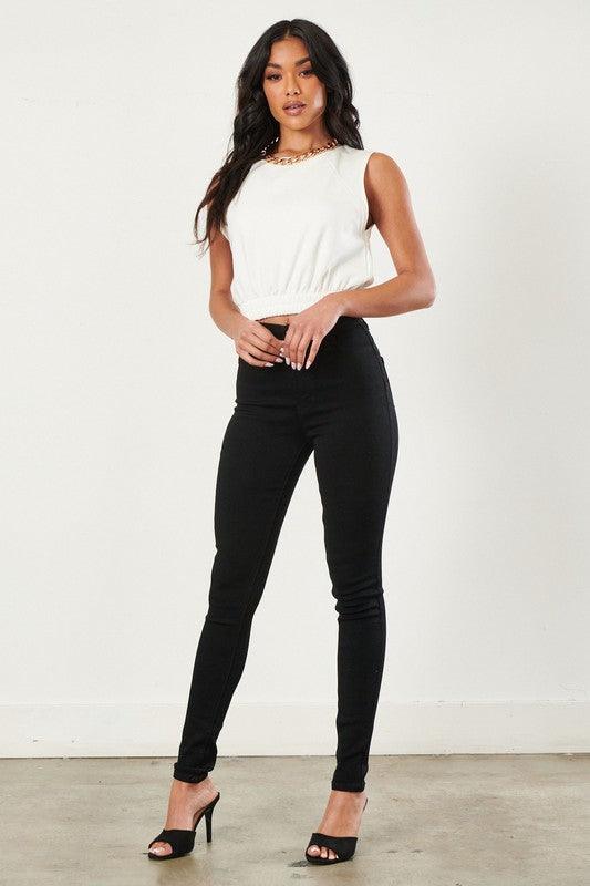 Black High-Waisted Skinny Jean - Studio 653